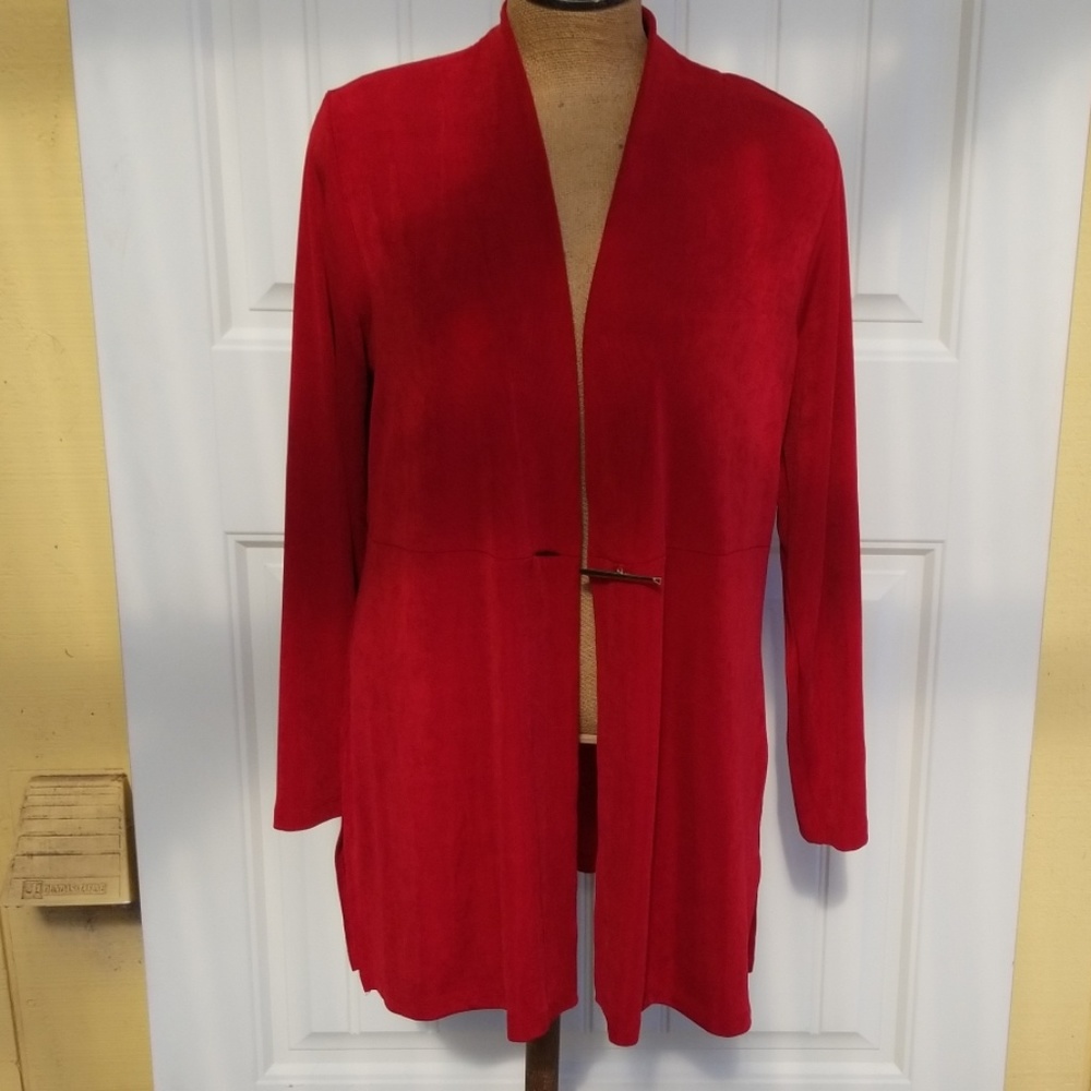 Chico's Travelers size 2 red cardigan